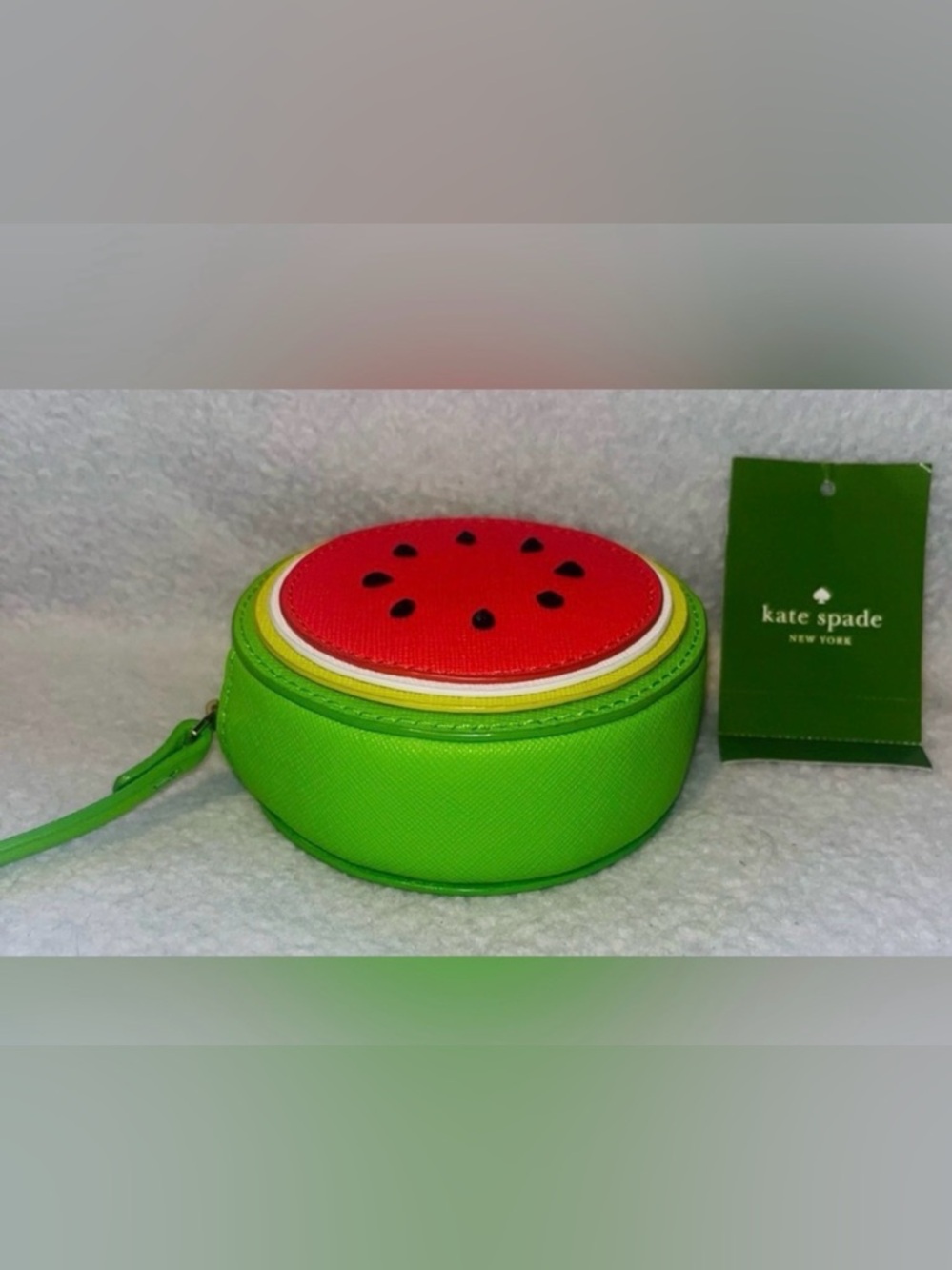 KATE SPADE Make A Splash Round Watermelon Coin Purse - Picture 4 of 7